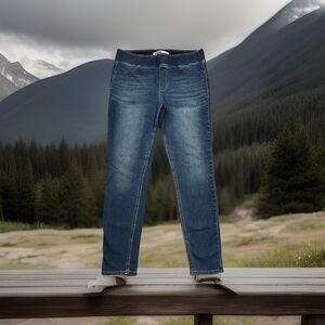 Old Navy Pull On Rockstar Jegging Jeans 12 (32x27.5) Blue Denim Stretch Womens